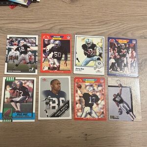 Lot of 6 Raiders NFL Football Trading Cards